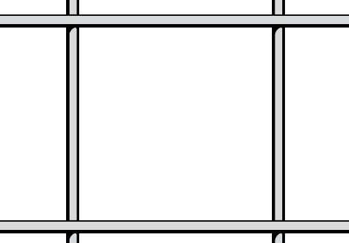 Schweißgitter aus Stahl blank | Maschenweite: 75 x 75 mm | Drahtstärke: 5 mm | 1250 x 2500 mm | Durchlass 87%