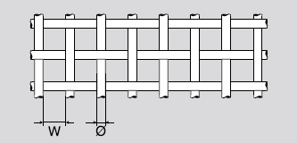 Drahtgewebe aus Edelstahl 1.4404 | Rollenware | Maschenweite: 0,1 mm | Drahtstärke: 0,06 mm | Breite: 1220 mm | Durchlass: 36,73%
